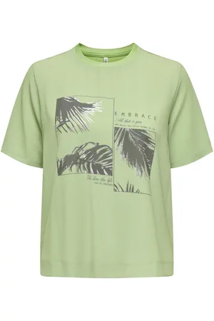 ONLY Shirt met korte mouwen ONLNEWFLORA S/S ART O-NECK TOP BOX JRS