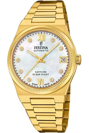 Festina Automatisch horloge Rivé Collection Polshorloge, dameshorloge, Swiss Made, mechanisch horloge, roestvrijstalen armband
