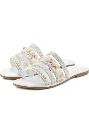 Lascana Slippers Sandaal, zomerschoen, mule, met luxueus gegarneerde riempjes