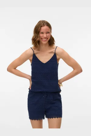 VERO MODA Top met spaghettibandjes VMHONEY LACE SINGLET WVN