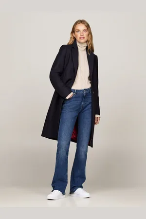 Tommy Hilfiger Lange jas met gestempeld logo