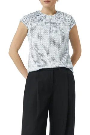 Comma, Satijnen blouse met print all-over