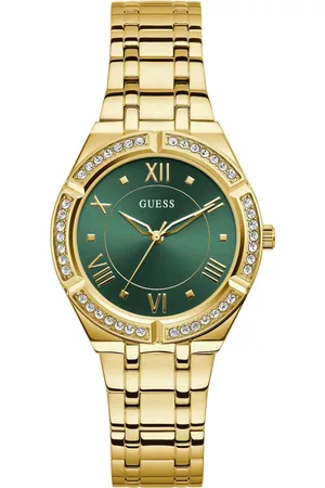 Guess Kwartshorloge Cosmo Horloge, dameshorloge, analoog, kristalstenen, stalen armband
