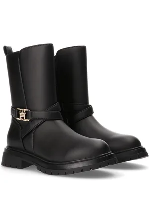 Tommy Hilfiger Bikerboots Chelsea boots, laarzen, winterlaarzen met gouden logo-embleem