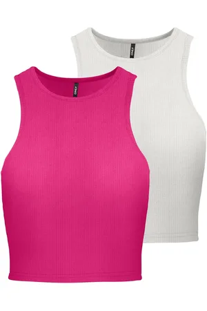 ONLY Crop-top ONLBELIA S/L CROP TOP CS JRS 2PACK (set, 2-delig)