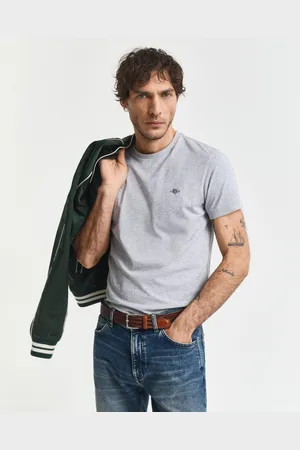 GANT T-shirt SLIM SHIELD SS T-SHIRT met logoborduursel op borsthoogte
