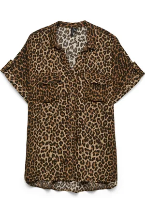 VERO MODA Blouse met korte mouwen VMBUMPY SS SHIRT AOP WVN GA NOOS