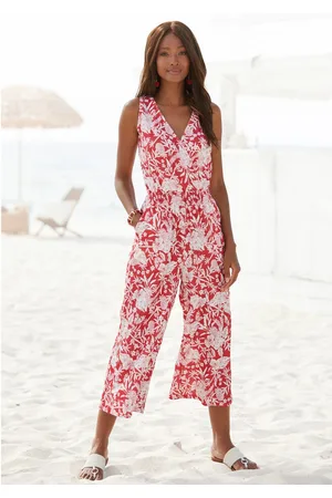 Lascana Jumpsuit met wikkel-look en v-hals
