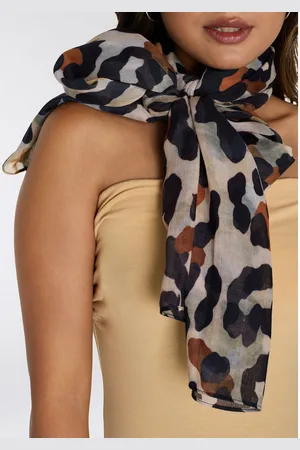 Laura Scott Modieus sjaaltje in sjaalvorm met trendy leo-allover-print