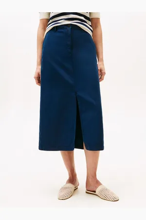 Tommy Hilfiger Geweven rok CO TENCEL MIDI SKIRT