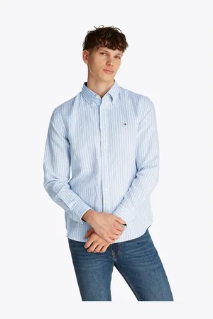 Tommy Hilfiger Overhemd met lange mouwen LINEN BLEND BOLD STRIPE