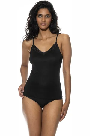 Mey Top met spaghettibandjes EMOTION ELEGANCE met geborduurde punt