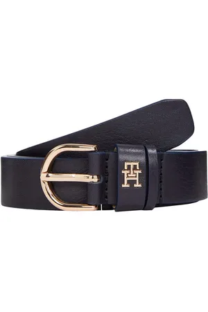Tommy Hilfiger Leren riem ESSENTIAL EFFORTLESS 2.5 Logo-embleem, zachte haptiek, ovale eenvoudige pin sluiting