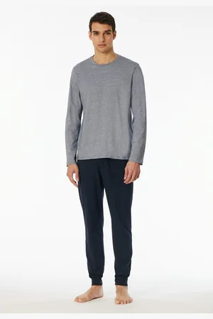 Schiesser Pyjama "Casual Essentials" met fijne, gebreide ringen