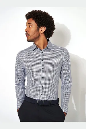 DESOTO Businessoverhemd Casual Kent 1/1 Met minimal-print