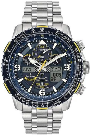 Citizen Radiografische chronograaf Promaster Skyhawk "Blue Angels" Polshorloge, herenhorloge, solar, stopwatchfunctie, roestvrijstalen band