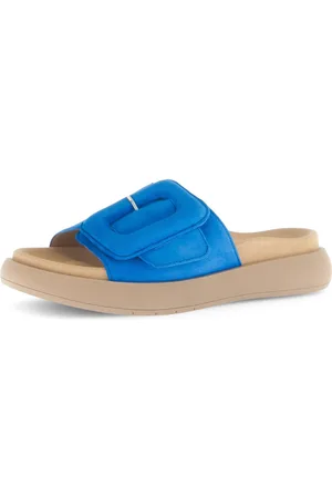 Gabor Slippers , plateau, zomerschoen, slippers met grote decoratieve gesp