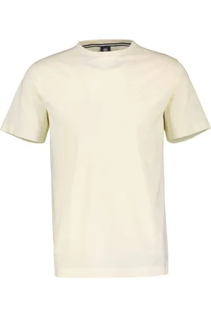 Lerros T-shirt basic T-shirt met logostiksel, effen
