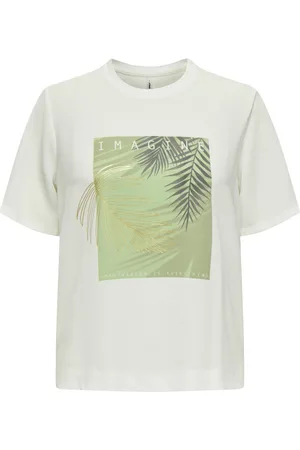 ONLY Shirt met korte mouwen ONLNEWFLORA S/S ART O-NECK TOP BOX JRS
