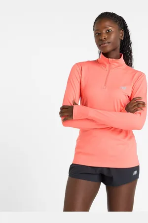 New Balance Runningshirt Sport Essentialspace Dye Quarter Zip PINK TAFFY