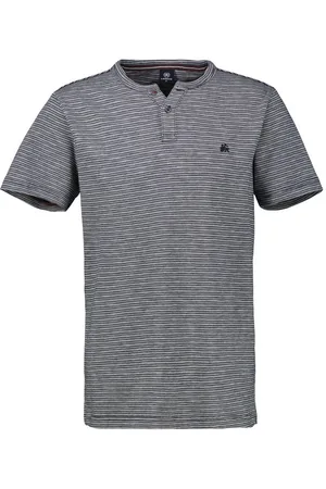 Lerros Henleyshirt gestreept serafinoshirt, gebreid