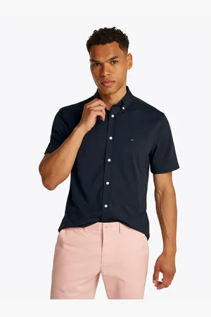 Tommy Hilfiger Overhemd met korte mouwen PERFORMANCE KNIT SOLID SS SHIRT