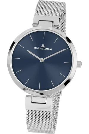 Jacques Lemans Kwartshorloge Milano, 1-2110C Polshorloge, dameshorloge, gehard crystexglas, roestvrijstalen armband