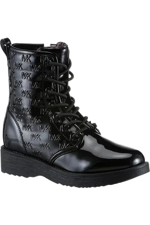 Michael Kors Veterschoenen HASKELL MK FACET Chunky boos, enkellaars, laklaars met gestikte schacht