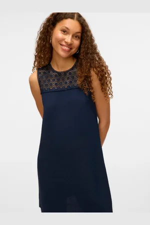 VERO MODA Mini-jurk VMALVA CROCHET SHORT DRESS WVN GA