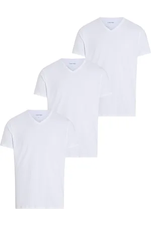 Calvin Klein T-shirt S/S V NECK 3PK met logo aan de zoom (3-delig, Set van 3)