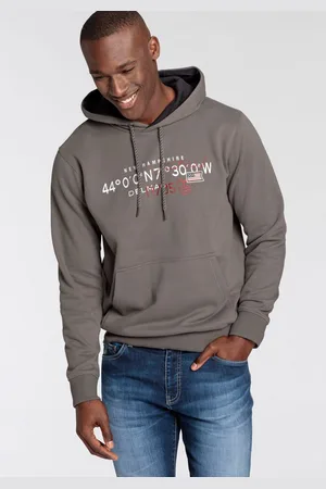 DELMAO Hoodie Lange mouwen, losse pasvorm, met print, met capuchon