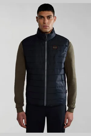 Napapijri Bodywarmer Met merklabel aan de zijkant en binnen, met staande kraag
