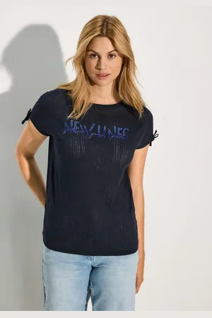 CECIL T-shirt met burn-out patroon