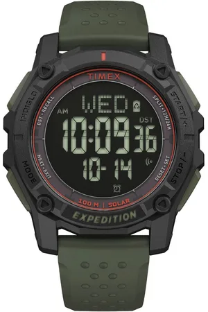 Timex Chronograaf RIDGE SOLAR Solar polshorloge, herenhorloge, digitaal, siliconen band, stopwatchfunctie, datum