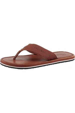 Tommy Hilfiger Teenslippers HILFIGER LEATHER BEACH SANDAL