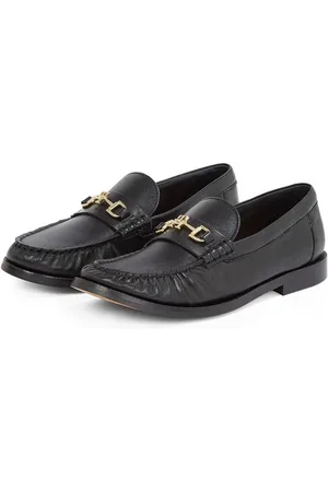 Tommy Hilfiger Loafers SOFT LEATHER HORSEBIT LOAFER , blokhak, businessschoen, slipper met th-sieraad