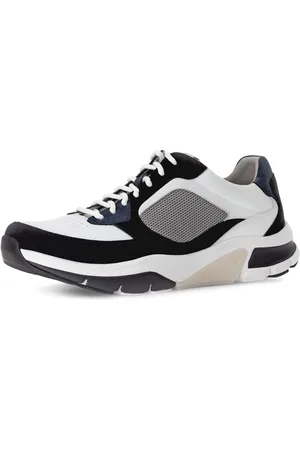 Gabor Sneakers met sleehak , vrijetijdsschoen, lage schoen, veterschoen met logo op de hiel, g-breedte