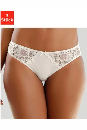 Petite Fleur Slip met iets transparante jacquard-kant aan beide kanten opzij (3 stuks)