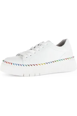 Gabor Plateausneakers , vrijetijdsschoen, lage schoen, veterschoen met contrast-raamnaad
