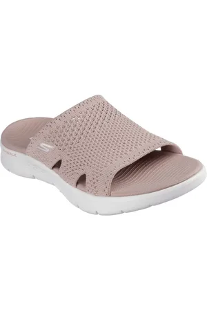Skechers Slippers GO WALK FLEX SANDAL-ELATION sleehak, zomerschoen, slippers met goga mat voetbed