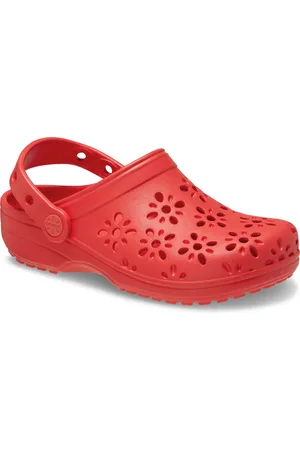 Crocs Clogs Classic Floral Cut Out Clog