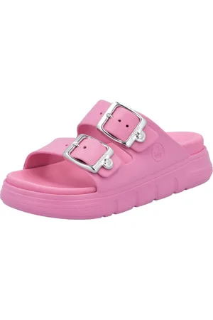 Rieker Slippers , plateau, zomerschoen, slippers in breedte g (=wijd)