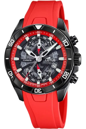 Lotus Chronograaf Vortex Quartzhorloge, horloge, herrenuur, dag, stopwatchfunctie, rubberen band