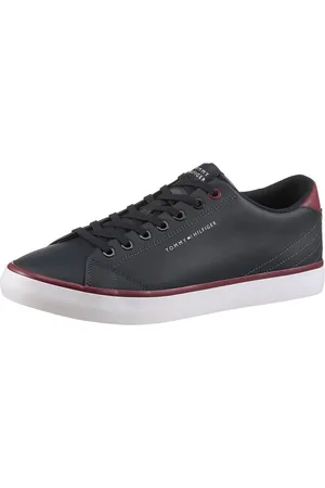 Tommy Hilfiger Sneakers TH HI VULC CORE LOW LEATHER , vrijetijdsschoen, lage schoen, veterschoen met gevoerde schacht