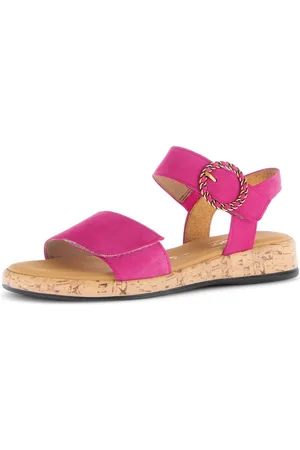 Gabor Sleehaksandaaltjes Rhodos , riemchensandaal, comfort-schoen, zomerschoen met mooie sierspeld