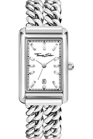 Thomas Sabo Kwartshorloge Elegance Horloge, dameshorloge, stalen band, analoog, dag, zirkonia (synth.)