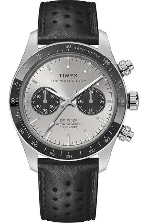 Timex Chronograaf WATERBURY HERITAGE Quartz horloge, polshorloge, herenhorloge, leren band, stopwatchfunctie