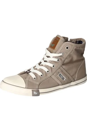 Mustang Sneakers high top-sneaker, veterschoen met label in de loopzool