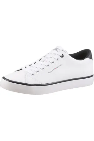 Tommy Hilfiger Sneakers TH HI VULC CORE LOW LEATHER , vrijetijdsschoen, lage schoen, veterschoen met gevoerde schacht