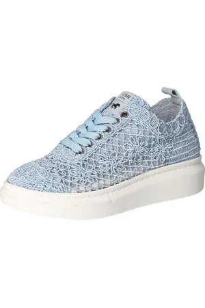 Mustang Sneakers , plateausneaker, veterschoen met sleehak
